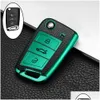 Car Dvr Car Key Case Er per Golf 7 Mk7 Tiguan Passat Skoda Octavia Kodiaq Karoq Seat Ateca Leon Drop Delivery Cellulari Motociclette Inte Dhftv