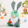Nieuwe Easter Bunny Decoration Party Gunst 21x9x6cm Faceless Old Paar Doll Doll Home Props Gift Groothandel