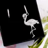 Orecchini a cerchio 2023 Cristallo Cubic Zirconia CZ Rame Flamingo Orecchino Per Le Donne Ragazza Trafitto Pin DYZ002023