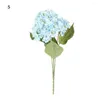 Flores decorativas Hortensia Seda artificial Ramo de mano nupcial seco Falso para el suministro de fiesta de boda Flor de decoración del hogar