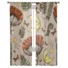 Tenda Vintage Foresta Magica Stregoneria Luna Fungo Occulto Tende Trasparenti Per Soggiorno Tulle Finestra Camera Da Letto Cucina Tende