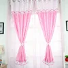 Curtain 2PCS Pastoral Style Floral Princess Children Room Curtains For Bedroom Short Cortinas Window Blackout Valance