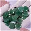 Charms Natural Stone 20 mm Heart Tigers Opal Opal Pink Quartz Star Healing Pendants Diy para accesorios de joyas que realizan entrega de ca￭da F DHNUQ