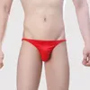 Underbyxor män trosor sexig mjuk solid bikini bulge påse thong underkläder låg midjestonder för man sömlös andningsbar tunn