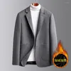 Men's Suits High-end Autumn/winter For Men Solid Color Wool Jacket Thick Slim Business Suit Casual Men's Wear