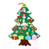 Décorations de Noël DIY Ensemble d'arbre en feutre avec ornements pour enfants Cadeaux de Noël-Décoration murale en feutre