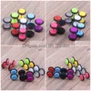 Plugs Tunnels Man Ear Stud Screw 100Pcs 9 Color S Of Cheater Faux Fake Gauges Tapers 16G Earrings Body Jewelry Drop Deliver Dhgarden Dhf9O