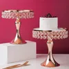 Andra evenemangsfestleveranser Guldkakestativ efterrättbord Stands Gold Pedestal Cake Stand Glass Cake Stands for Wedding Party Baby Shower Christmas 230217