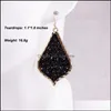 Серьги дизайнера очарования Sier Gold сплав сплавной капля капля рама стотки мода Dangle Teardrop Серьга для женщин -ювелирных изделий DHU4U