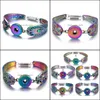 Braccialetti con ciondoli Snap Jewelry Colorf Magnetic Metal 18Mm Button Bracciale Bangle per donna Intercambiabili Drop Delivery Dhxvb