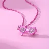 Chaînes Lovecryst 1 pièces strass mignon lunettes enfants collier émail dessin animé pendentif pour enfants