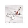 Navel Bell Button Rings Factory Groothandel 12 stks Mix 2 Kleur Nieuwe Wing Dange Body Jewelry Heart Belly Ring Barring voor Dhgarden DHXQS