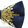 BOOG BADEN HOGE KWALITEIT 2023 FASHIVE HEN's BOWTIES Designers Merk Gold Metal ingelegde vintage gotische Britse pailletten voor mannen