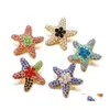 CLASPS HOOKS Noosa Crystal Snap -knapp 18mm bitar Starfish Ginger Jewelry Diy Halsband Armband Tillbeh￶r Hitta Drop Leverans F DHXS7