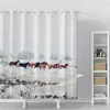 Shower Curtains Curtain Printed Forest Mountain Fog Waterproof Bathroom With Hooks Home Decor