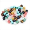 Stone M Large Hole Cylindrical Loose Beads Natural Crystal 9X9Mm Topaz Quartz Healing For Jewelry Making Dhseller2010 Drop Delivery Dhigj