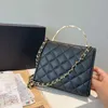 Lyxdesigner Påsar handväska axelväska tote väska liten doftande vind emalj färgad diamant bärbar kaviarpaket axelkedja fyrkantig väska