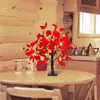 Julekorationer 1pc Artifical Poinsettia Led Tree Night Light Holiday Gifts For Home Decoration 50cm Simulation 50 13 13 CM Table