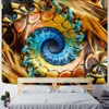 Wandteppiche, psychedelisch, abstrakt, bunt, Mandala, Wandteppich, Wandbehang, Hippie, Tapiz, Hexerei, Hintergrund, Stoff, Wandkunst, Dekor