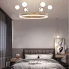 Lampy wiszące nowoczesne luksusowe luksusowe koronę żyrandol do sypialni lampa salon prosta kreatywna ins wiatrowa dziewczyna księżniczka dzieci