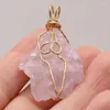 Pendant Necklaces Natural Stone Gem Irregular Quartz Crystal Citrine Handmade Craft DIY Necklace Jewelry Accessories Gift Making For Woman