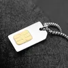 Pendant Necklaces Fashion Phone Card Golden Chip Punch Graphic Personality Tide Jewelry Student
