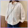 Women's T Shirts Women's Cotton Linen T-shirt Spring And Autumn White T-shirts Hong Kong Tee Shirt Top Casual Loose Long Sleeve Ladies