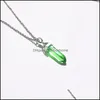 Pendant Necklaces Glass Shape Hexagonal Prism Necklace Jewelry For Women Men Drop Delivery Pendants Dhpvt