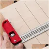 Car Dvr Professional Hand Tool Sets Scalable Rer For Woodpecker Tools Ttype Hole Stainless Scribing Marking Line Gauge Carpenter Measu Dhbyx
