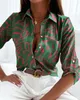 summer Women's blouses shirts Lapel Neck Shirt New Spring Printed Blouse Floral Blouses Fashion stylish Shirts Tops Long Sleeved Shirt