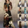 Casual Kleider Frauen Frühling Herbst 3D Rüschen Befree Maxi Kleid Große Große Sexy Volle Langarm Boho Party Elegante 230217