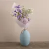 Fiori decorativi luanqi dentelion orchide gypsophila combinazione bouquet viola seta artificiale falsa per arredamento per matrimoni da giardino domestico