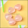 Stone 15mm Ornamenti per il cuore Naturale Rose Quarzo Turquoise Decorazione Decorazione Punti a mano Pieni accessori Dhseller2010 Drop Deli Dhqcr