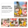 Festive Supplies Other & Party 6Pcs Lovely Cake Ornament Desktop Adornment Micro-landscape Decor (Random Style)