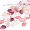 Fleurs décoratives 200pcs pétales de rose en soie simulée colorée réaliste pétale artificiel doux pour ornement de dessert allée de table de mariage