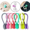 Magnetisk vridning Kabelband Silikon Kabelhållare Klämmor Cord Wrap Strong Holding Stuff Cables Organizer för Home Office Använd TT0218