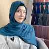 Etnische kleding Goede stikbare vrouwen zware chiffon hijabs mode trendy sjaals gewone bubble sjaal