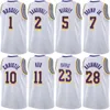 Printed Earned Classic Basketball Malik Beasley Jerseys 5 Davon Reed 11 Mohamed Bamba 12 Jarred Vanderbilt 2 Rui Hachimura 28 DAngelo Russell 1 Breathable Men Women