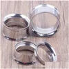 Plugs Tunnels Mix 520Mm 36Pcs Stainless Steel Body Jewelry Double Flare Internally Thread Flesh Tunnel Sier Ear Drop Delive Dhgarden Dhpwf