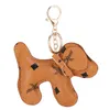 5style Designer Animal De Bande Dessinée Petit Chien Creative Porte-clés Accessoires Porte-clés En Cuir PU Lettre Motif De Voiture Porte-clés Bijoux Cadeaux Accessoires