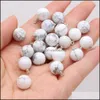 Charms 10mm Natural semiprecioso Bola de pedra Rosa quartzo cura reiki pingente de cristal brinco de colar de diy mulheres fashio yzediblesho dhfld