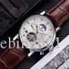 Fashion Watch Men Watch Skeleton Tourbillon Handwinding Mechanical Automatic Watch Classic Natural Leder Uhren Gentleman Business 213i