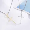 Chains Gold/Silver Color Necklace Bohemia Cross Metal Women Long Chain Pendant Neck Jewelry For Girlfriends Gifts Wholesale