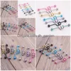 Plugs Tunnels Industrial Scaffold Barbell Earring Double Belly Button Ring Eloxiert 14G 38Mm Long 7 Color Mix Body Jewelry Dhgarden Dhuxo