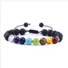 Charm Bracelets Natural Stone 7 Chakra Black Lava Weave Tree Of Life Aromatherapy Essential Oil Diffuser Bracelet For Women Men Drop Dhc30