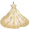 Samochodowa sukienki dziewczyny dziewczyny luksusowa sukienka kwiatowa z koralikami kryształ na złotą glitz suknie piłkarskie pociągu Mały niestandardowy upuszczenie dhktm