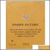Pendant Necklaces Friendship Necklace Anchor Good Fortune Thousands Of Paper Crane Alloy Clavicle Woman Jewelry Drop Delivery Pendant Dhpoz