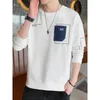 Men's T Shirts 2023 Men'S Fashion Brand Ins Long Sleeve T-Shirt Trend Loose Small Sweater Spring And Autumn Upper Clothes Sweatshirt