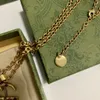 18K Vergulde Ketting Ketting Voor Vrouw Man Ketting Retro Paar Kettingen Messing Ketting Sieraden Supply283Q