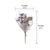 Fiori decorativi luanqi dentelion orchide gypsophila combinazione bouquet viola seta artificiale falsa per arredamento per matrimoni da giardino domestico
